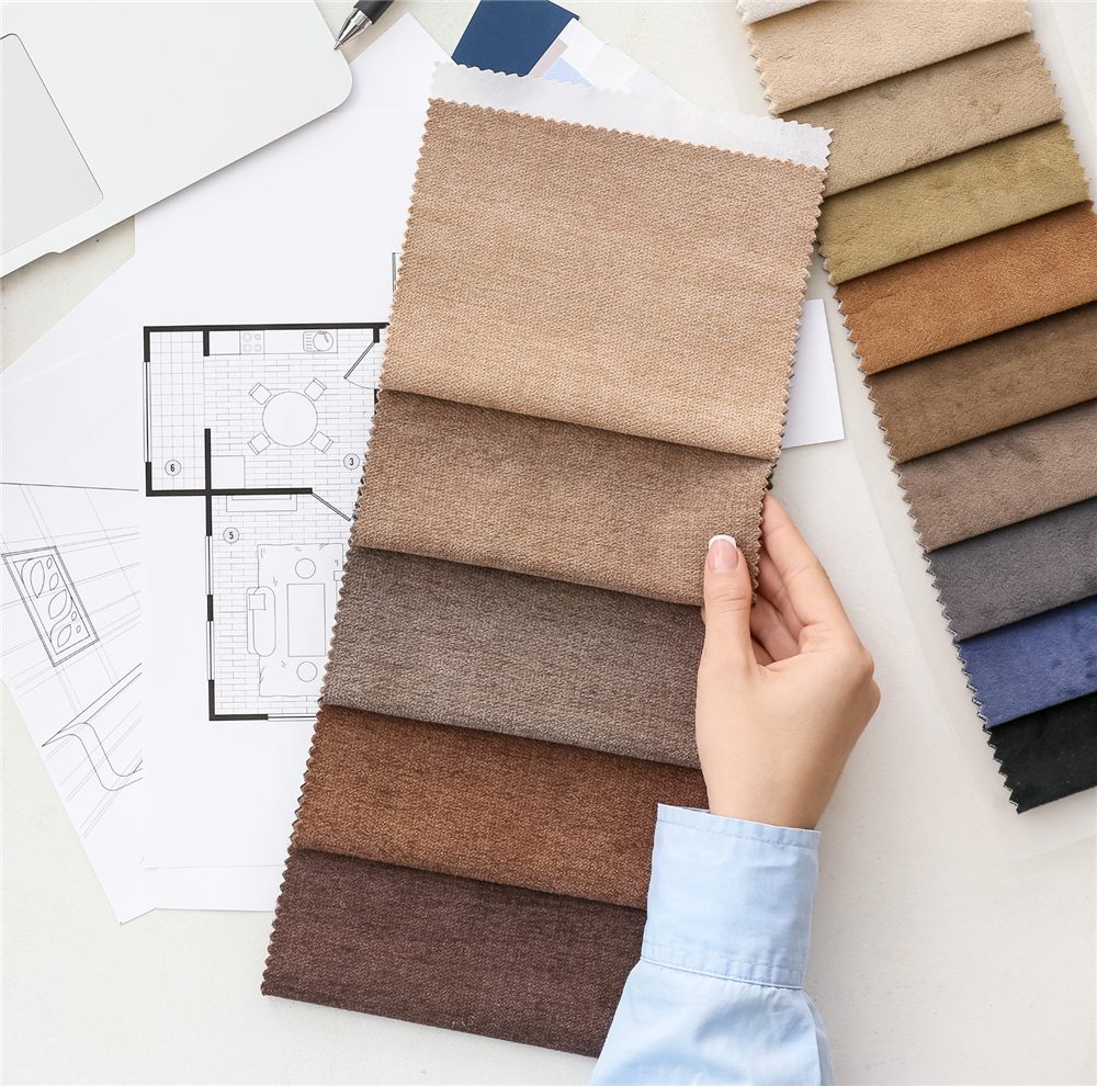 Fabric selections over floor plans