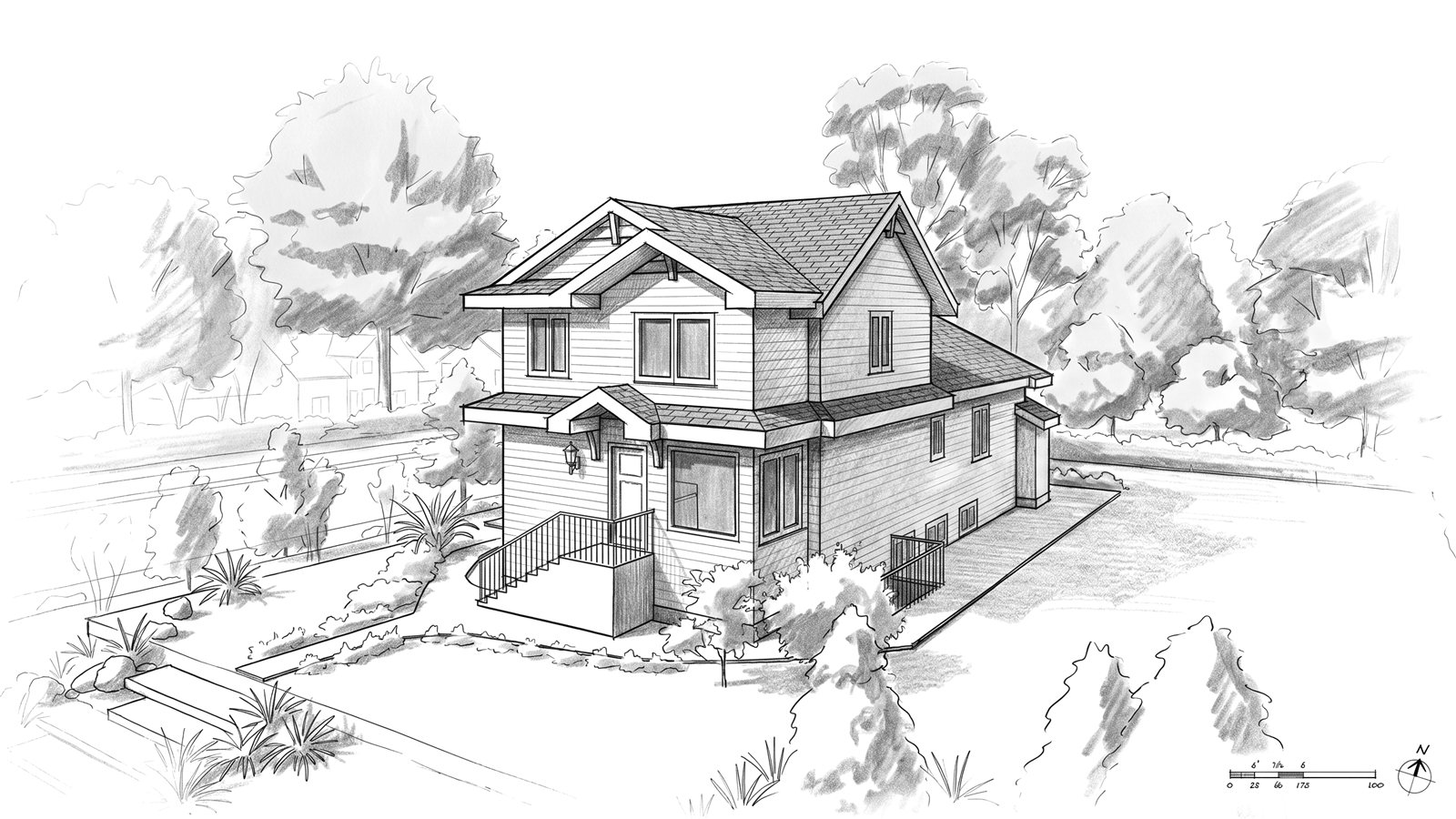 Facade study, Turret Residence, Jasper